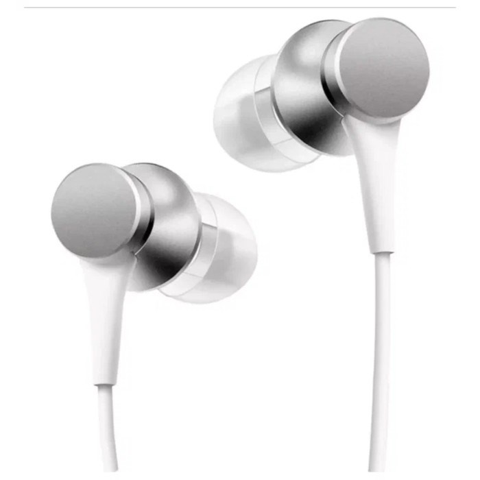 Наушники Xiaomi Mi In-Ear Basic ZBW4355TY, вакуумные, микрофон, 93дБ, 3.5мм,1.25м,серебряные - фото 51367099 Наушники Xiaomi Mi In-Ear Basic ZBW4355TY, вакуумные, микрофон, 93дБ, 3.5мм,1.25м,серебряные - фото 51367099
