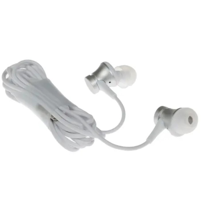 Наушники Xiaomi Mi In-Ear Basic ZBW4355TY, вакуумные, микрофон, 93дБ, 3.5мм,1.25м,серебряные - фото 51367100 Наушники Xiaomi Mi In-Ear Basic ZBW4355TY, вакуумные, микрофон, 93дБ, 3.5мм,1.25м,серебряные - фото 51367100