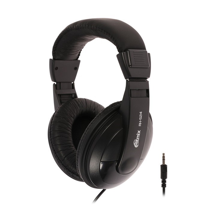 Наушники Ritmix RH-524, полноразмерные, проводные, Jack 3.5 мм, 2 м, 99 дБ, 32 Ом, черные - фото 51367183 Наушники Ritmix RH-524, полноразмерные, проводные, Jack 3.5 мм, 2 м, 99 дБ, 32 Ом, черные - фото 51367183