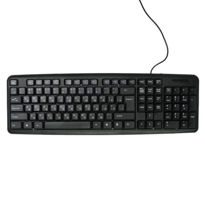 Клавиатура Defender #1 HB-420 RU, проводная, мембранная, 107 клавиш, USB, 1.5 м, черная - фото 51367248 Клавиатура Defender #1 HB-420 RU, проводная, мембранная, 107 клавиш, USB, 1.5 м, черная - фото 51367248