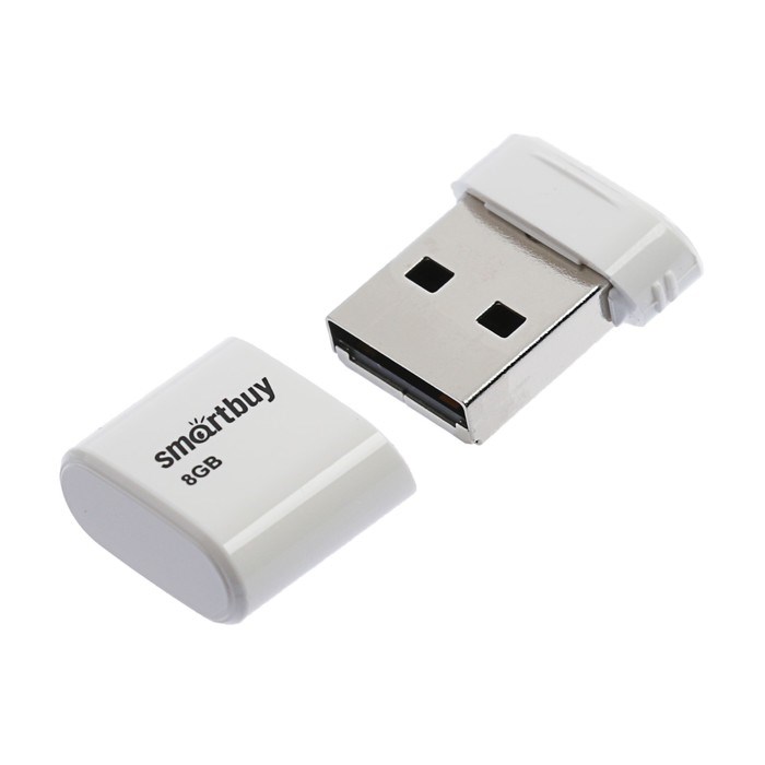Флешка Smartbuy Lara, 8 Гб, USB2.0, чт до 25 Мб/с, зап до 15 Мб/с, белая - фото 51367459 Флешка Smartbuy Lara, 8 Гб, USB2.0, чт до 25 Мб/с, зап до 15 Мб/с, белая - фото 51367459