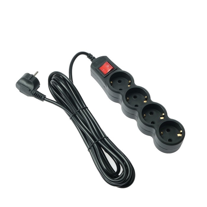 Сетевой фильтр 5bites SP4B-150 4S, 4 розетки, 5 м, 10 А, 3х0.75 мм2, с з/к, с выкл.,черный - фото 51367468 Сетевой фильтр 5bites SP4B-150 4S, 4 розетки, 5 м, 10 А, 3х0.75 мм2, с з/к, с выкл.,черный - фото 51367468