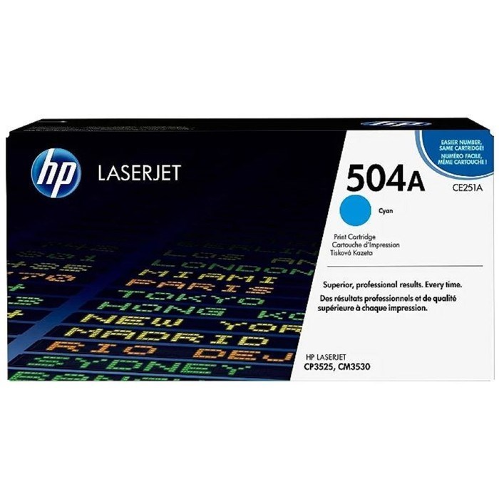 Картридж HP 504A CE251A для CM3530/CP3525 (7000k), голубой - фото 51367541 Картридж HP 504A CE251A для CM3530/CP3525 (7000k), голубой - фото 51367541