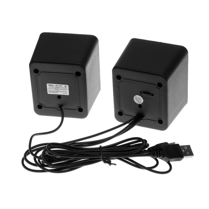Компьютерные колонки 2.0 Dialog Colibri AC-02UР, 2х3Вт, USB, черно-белые - фото 51367634 Компьютерные колонки 2.0 Dialog Colibri AC-02UР, 2х3Вт, USB, черно-белые - фото 51367634