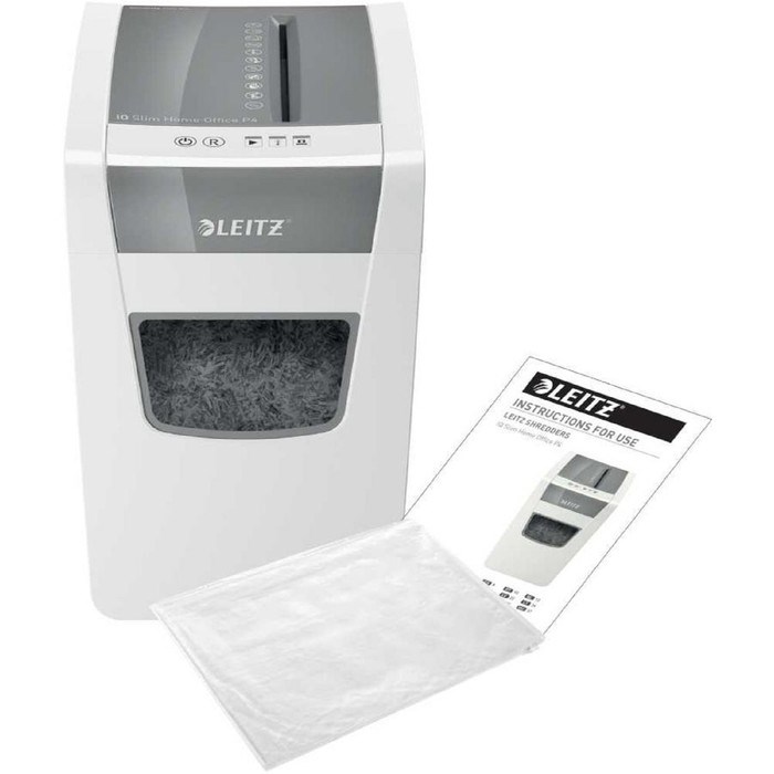 Шредер Leitz IQ Home Office (P-4), фрагменты 4x28мм, 10 листов одн, скрепки, скобы, 23л - фото 51367796 Шредер Leitz IQ Home Office (P-4), фрагменты 4x28мм, 10 листов одн, скрепки, скобы, 23л - фото 51367796