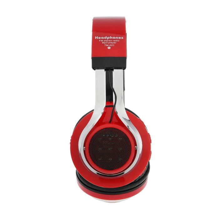 Наушники беспроводные, накладные, Luazon RX-1, Bluetooth 4.2, с микрофоном, с подсветкой LED, microSD, FM, 250 мАч, красные - фото 51367829 Наушники беспроводные, накладные, Luazon RX-1, Bluetooth 4.2, с микрофоном, с подсветкой LED, microSD, FM, 250 мАч, красные - фото 51367829