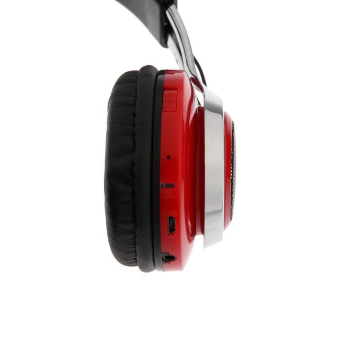 Наушники беспроводные, накладные, Luazon RX-1, Bluetooth 4.2, с микрофоном, с подсветкой LED, microSD, FM, 250 мАч, красные - фото 51367833 Наушники беспроводные, накладные, Luazon RX-1, Bluetooth 4.2, с микрофоном, с подсветкой LED, microSD, FM, 250 мАч, красные - фото 51367833