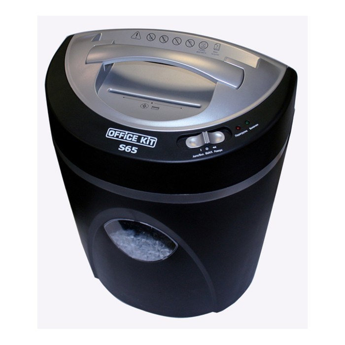 Шредер Office Kit S65 (P-4), фрагменты 3.8мм, 7 листов одн, скрепки, скобы, пл.карты,CD, 21л - фото 51368050 Шредер Office Kit S65 (P-4), фрагменты 3.8мм, 7 листов одн, скрепки, скобы, пл.карты,CD, 21л - фото 51368050