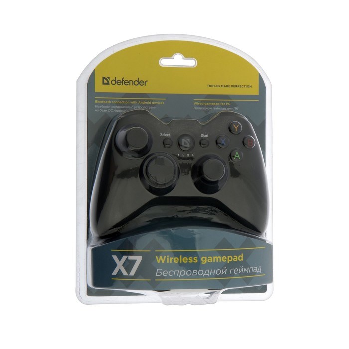 Геймпад Defender X7 USB, беспроводной, Bluetooth, Android, чёрный - фото 51368492 Геймпад Defender X7 USB, беспроводной, Bluetooth, Android, чёрный - фото 51368492