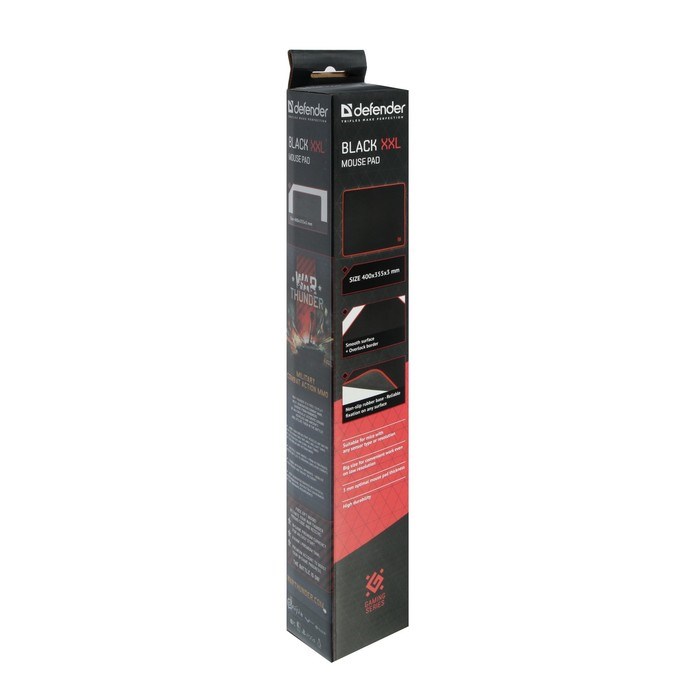 Коврик для мыши Defender Black XXL, игровой, 400x355x3 мм, чёрно-красный - фото 51368532 Коврик для мыши Defender Black XXL, игровой, 400x355x3 мм, чёрно-красный - фото 51368532