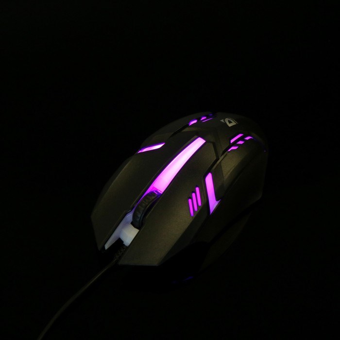 Мышь Defender Cyber MB-560L, игровая, проводная, оптическая, подсветка, 3 кнопки, 1600 dpi, черная - фото 51368539 Мышь Defender Cyber MB-560L, игровая, проводная, оптическая, подсветка, 3 кнопки, 1600 dpi, черная - фото 51368539