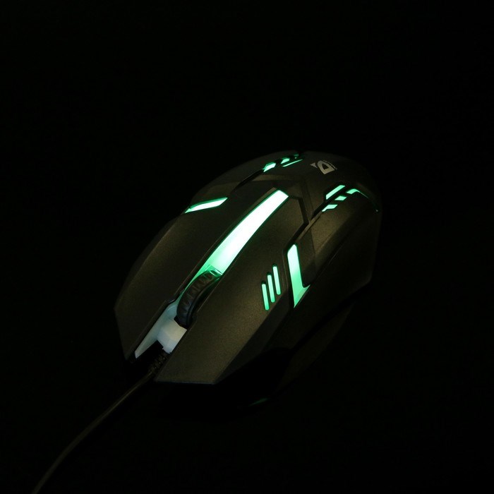 Мышь Defender Cyber MB-560L, игровая, проводная, оптическая, подсветка, 3 кнопки, 1600 dpi, черная - фото 51368542 Мышь Defender Cyber MB-560L, игровая, проводная, оптическая, подсветка, 3 кнопки, 1600 dpi, черная - фото 51368542