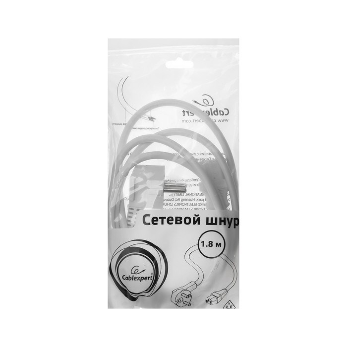 Кабель питания Cablexpert PC-186W-VDE, Schuko - C13, VDE, 10 А, 1.8 м, белый - фото 51368574 Кабель питания Cablexpert PC-186W-VDE, Schuko - C13, VDE, 10 А, 1.8 м, белый - фото 51368574