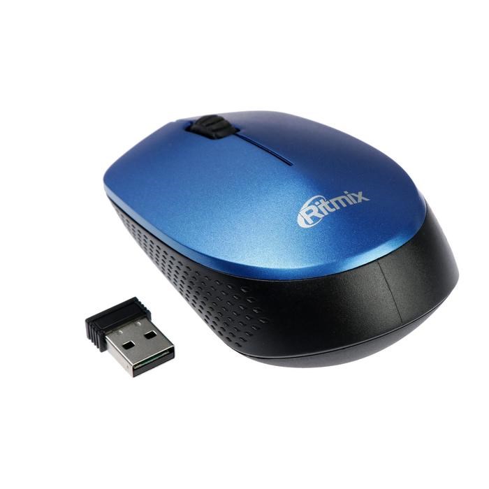 Мышь Ritmix RMW-502, беспроводная, оптическая, 1200 dpi, 2xAAA(не в компл), USB, синяя - фото 51368803 Мышь Ritmix RMW-502, беспроводная, оптическая, 1200 dpi, 2xAAA(не в компл), USB, синяя - фото 51368803
