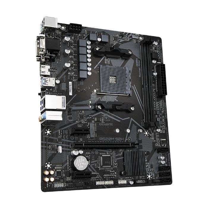 Материнская плата Gigabyte A520M S2H, AM4, A520, 2xDDR4, VGA, DVI, HDMI, mATX - фото 51369003 Материнская плата Gigabyte A520M S2H, AM4, A520, 2xDDR4, VGA, DVI, HDMI, mATX - фото 51369003