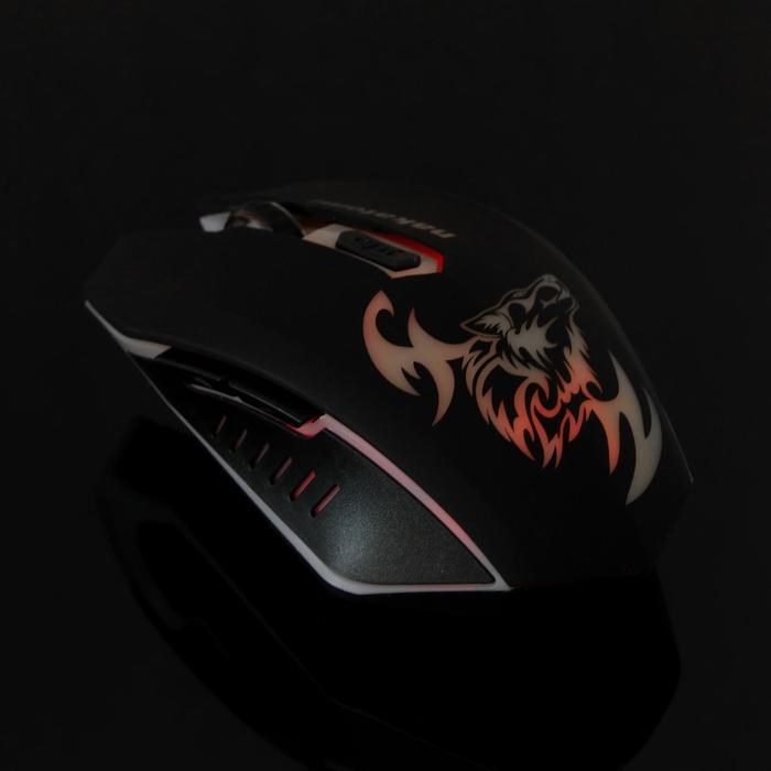 Мышь Nakatomi MROG-15U, игровая, беспроводная, оптическая, 1600 dpi, подсветка, USB, чёрная - фото 51369159 Мышь Nakatomi MROG-15U, игровая, беспроводная, оптическая, 1600 dpi, подсветка, USB, чёрная - фото 51369159
