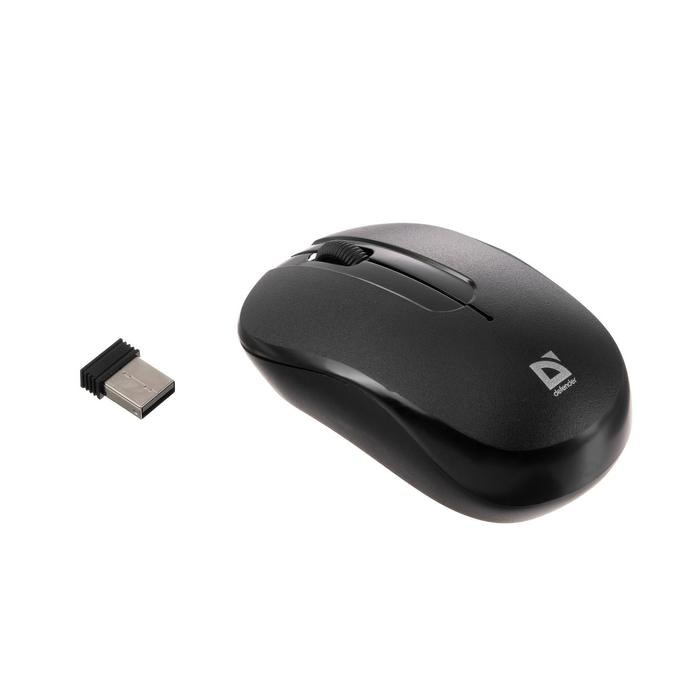Мышь Defender Hit MM-495, беспроводная, оптическая, 1600 dpi, 2хAAA, USB, черная - фото 51369246 Мышь Defender Hit MM-495, беспроводная, оптическая, 1600 dpi, 2хAAA, USB, черная - фото 51369246