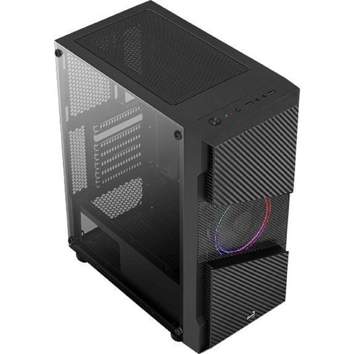 Корпус Aerocool Menace Saturn FRGB-G-BK-v1, без БП, ATX, Midi-Tower, черный - фото 51369610 Корпус Aerocool Menace Saturn FRGB-G-BK-v1, без БП, ATX, Midi-Tower, черный - фото 51369610