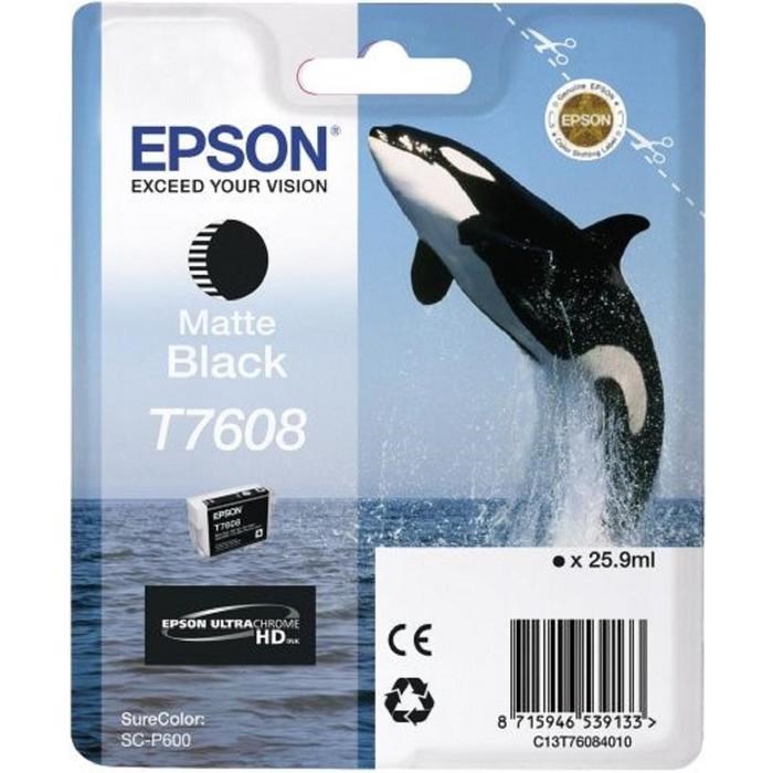 Картридж струйный Epson T7608 C13T76084010 черный матовый для Epson SureColor SC-P600 - фото 51370239 Картридж струйный Epson T7608 C13T76084010 черный матовый для Epson SureColor SC-P600 - фото 51370239