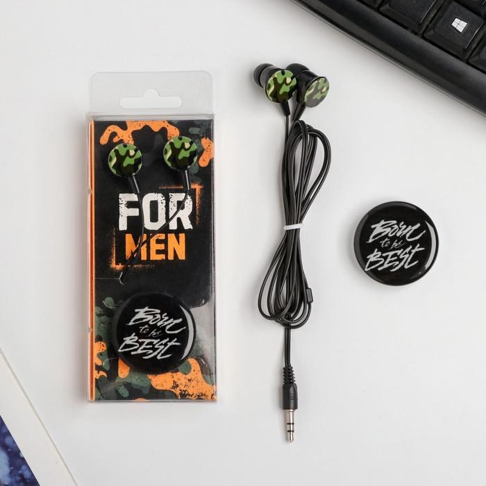 Набор наушники вакуумные и попсокет For men, 13,5 х 6 см - фото 51370268 Набор наушники вакуумные и попсокет For men, 13,5 х 6 см - фото 51370268