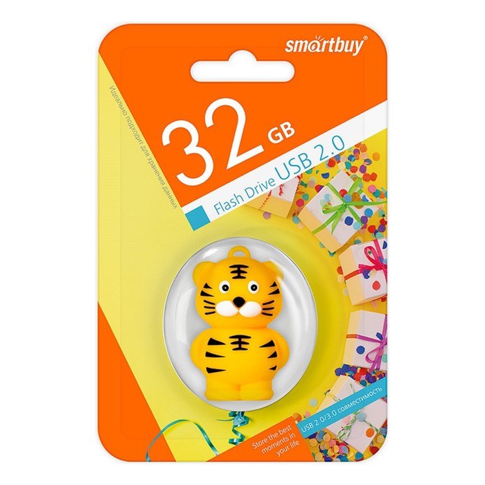 Флешка Smartbuy Wild series "Тигр", 32 Гб, USB 2.0, чт до 25 Мб/с, зап до 15 Мб/с - фото 51371301 Флешка Smartbuy Wild series "Тигр", 32 Гб, USB 2.0, чт до 25 Мб/с, зап до 15 Мб/с - фото 51371301
