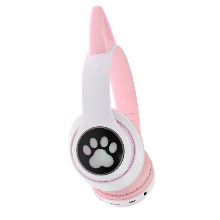 Наушники беспроводные, с ушками кошки, MYBIT W-32, Bluetooth 5.0, с микрофоном, AUX, microSD, MP3, 400 мАч, розовые - фото 51371637 Наушники беспроводные, с ушками кошки, MYBIT W-32, Bluetooth 5.0, с микрофоном, AUX, microSD, MP3, 400 мАч, розовые - фото 51371637