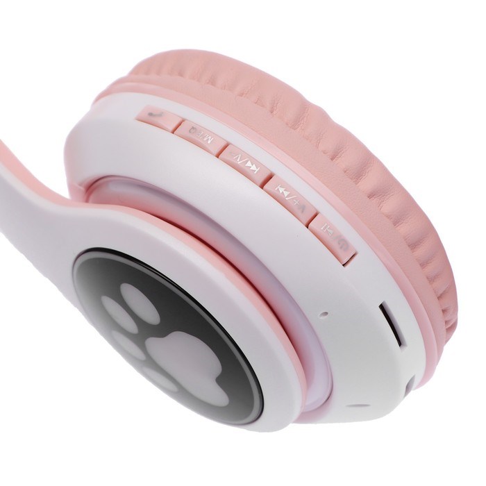Наушники беспроводные, с ушками кошки, MYBIT W-32, Bluetooth 5.0, с микрофоном, AUX, microSD, MP3, 400 мАч, розовые - фото 51371639 Наушники беспроводные, с ушками кошки, MYBIT W-32, Bluetooth 5.0, с микрофоном, AUX, microSD, MP3, 400 мАч, розовые - фото 51371639