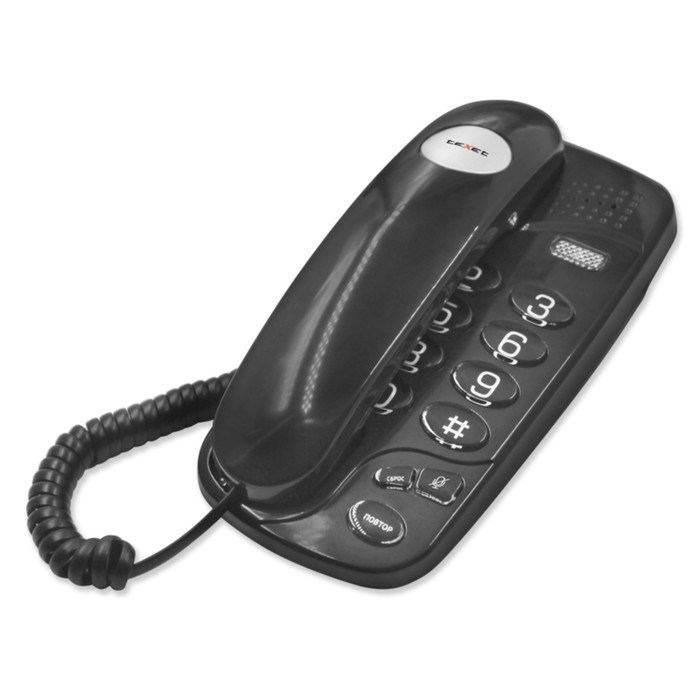 Проводной телефон Texet TX 238, повторный набор, тональный набор, индикатор, черный - фото 51372015 Проводной телефон Texet TX 238, повторный набор, тональный набор, индикатор, черный - фото 51372015