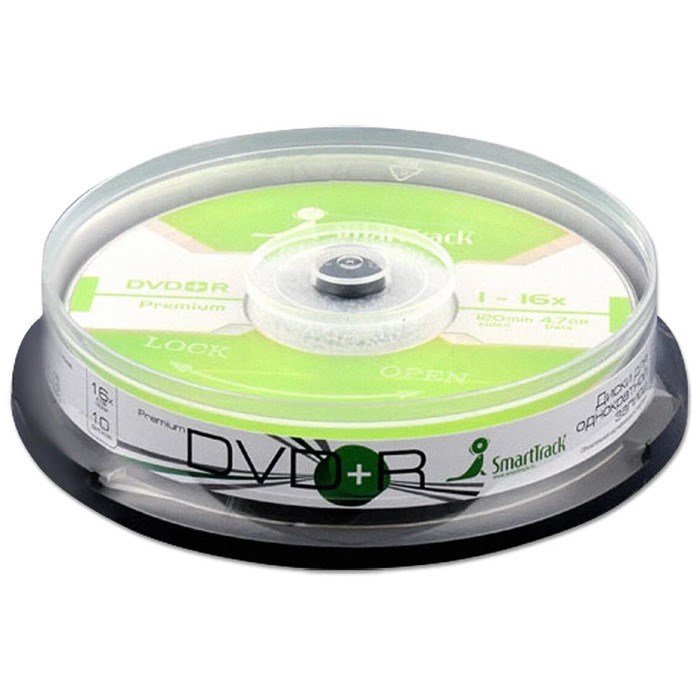 Диск DVD+R SmartTrack, 16х, 4.7 Гб, Cake Box, 10 шт - фото 51372018 Диск DVD+R SmartTrack, 16х, 4.7 Гб, Cake Box, 10 шт - фото 51372018