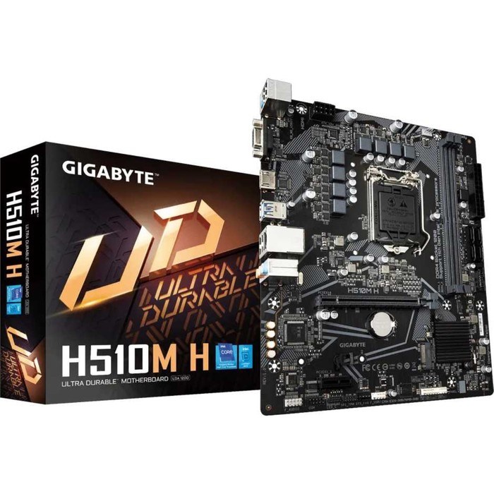 Материнская плата Gigabyte H510M H, LGA1200, H510, 2xDDR4, VGA, HDMI, mATX - фото 51372023 Материнская плата Gigabyte H510M H, LGA1200, H510, 2xDDR4, VGA, HDMI, mATX - фото 51372023
