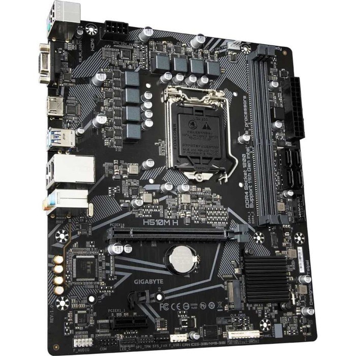 Материнская плата Gigabyte H510M H, LGA1200, H510, 2xDDR4, VGA, HDMI, mATX - фото 51372026 Материнская плата Gigabyte H510M H, LGA1200, H510, 2xDDR4, VGA, HDMI, mATX - фото 51372026