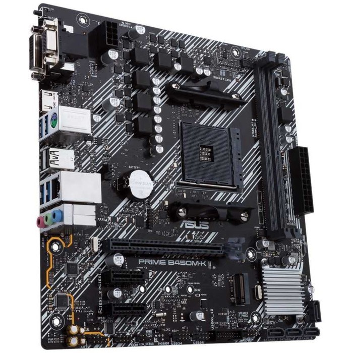 Материнская плата Asus PRIME B450M-K II, AM4, B450, 2xDDR4, VGA, DVI, HDMI, mATX - фото 51372027 Материнская плата Asus PRIME B450M-K II, AM4, B450, 2xDDR4, VGA, DVI, HDMI, mATX - фото 51372027