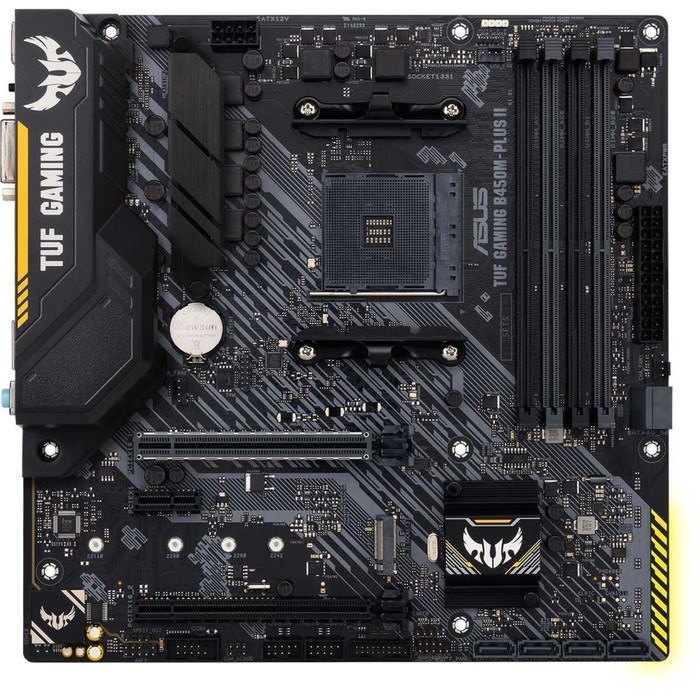 Материнская плата Asus TUF GAMING B450M-PLUS II, AM4, B450, 4xDDR4, DVI, HDMI, mATX - фото 51372049 Материнская плата Asus TUF GAMING B450M-PLUS II, AM4, B450, 4xDDR4, DVI, HDMI, mATX - фото 51372049