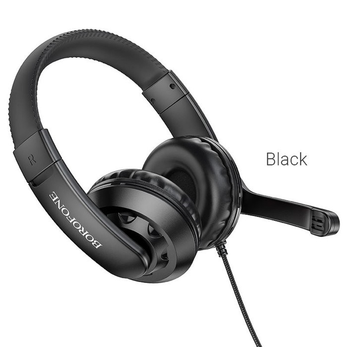Наушники Borofone BO102, игровые, накладные, микрофон, 3.5 мм, 1.2 м, чёрные - фото 51372288 Наушники Borofone BO102, игровые, накладные, микрофон, 3.5 мм, 1.2 м, чёрные - фото 51372288