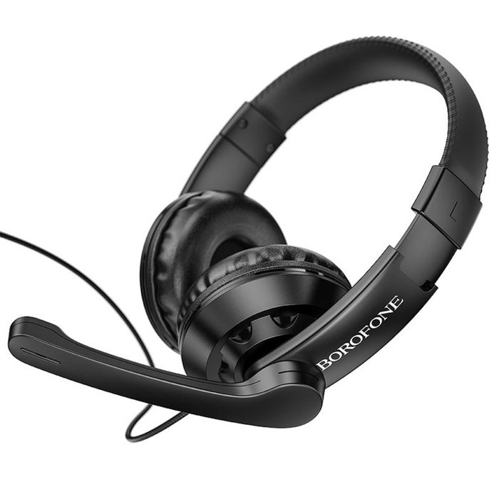 Наушники Borofone BO102, игровые, накладные, микрофон, 3.5 мм, 1.2 м, чёрные - фото 51372289 Наушники Borofone BO102, игровые, накладные, микрофон, 3.5 мм, 1.2 м, чёрные - фото 51372289