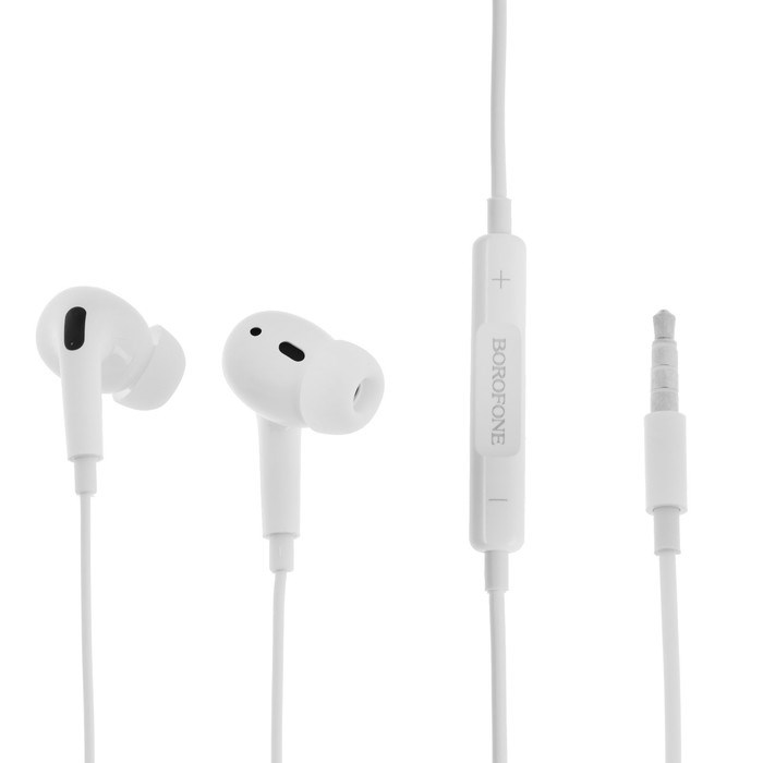 Наушники Borofone BM30 Pro, вакуумные, микрофон, Jack 3.5 мм, кабель 1.2 м, белые - фото 51372361 Наушники Borofone BM30 Pro, вакуумные, микрофон, Jack 3.5 мм, кабель 1.2 м, белые - фото 51372361