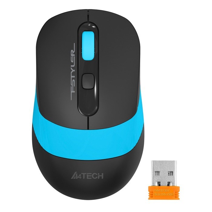 Мышь A4Tech Fstyler FG10, беспроводная, оптическая, 2000 dpi, USB, чёрная - фото 51372529 Мышь A4Tech Fstyler FG10, беспроводная, оптическая, 2000 dpi, USB, чёрная - фото 51372529