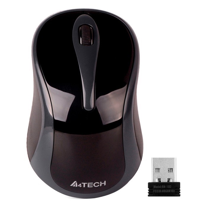 Мышь A4Tech V-Track G3-280A, беспроводная, оптическая, 1000 dpi, USB, чёрная - фото 51372538 Мышь A4Tech V-Track G3-280A, беспроводная, оптическая, 1000 dpi, USB, чёрная - фото 51372538