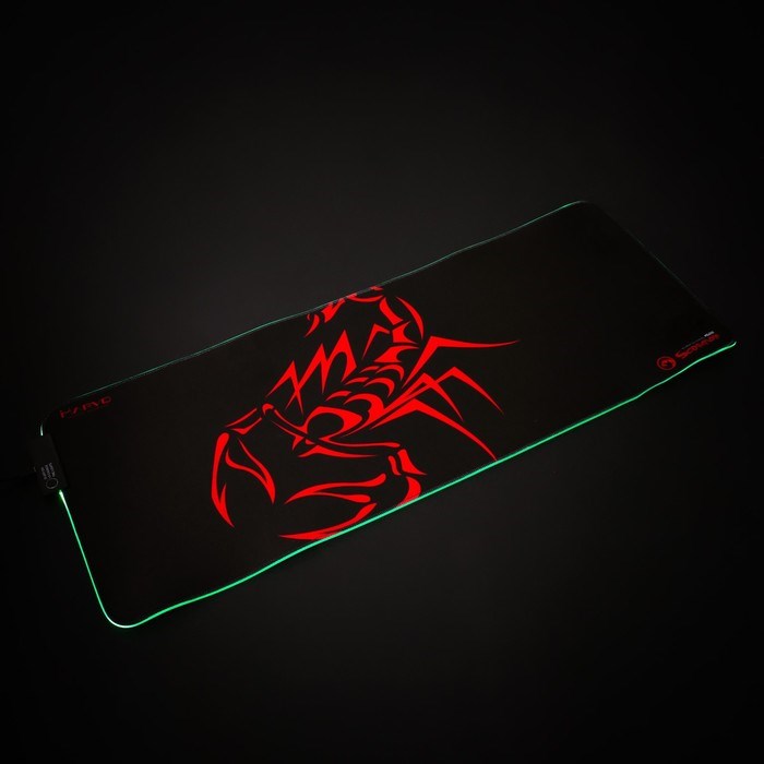 Коврик для мыши MARVO MG010, игровой, 800x305x4 мм, подсветка, чёрный - фото 51372617 Коврик для мыши MARVO MG010, игровой, 800x305x4 мм, подсветка, чёрный - фото 51372617