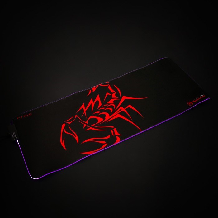 Коврик для мыши MARVO MG010, игровой, 800x305x4 мм, подсветка, чёрный - фото 51372618 Коврик для мыши MARVO MG010, игровой, 800x305x4 мм, подсветка, чёрный - фото 51372618