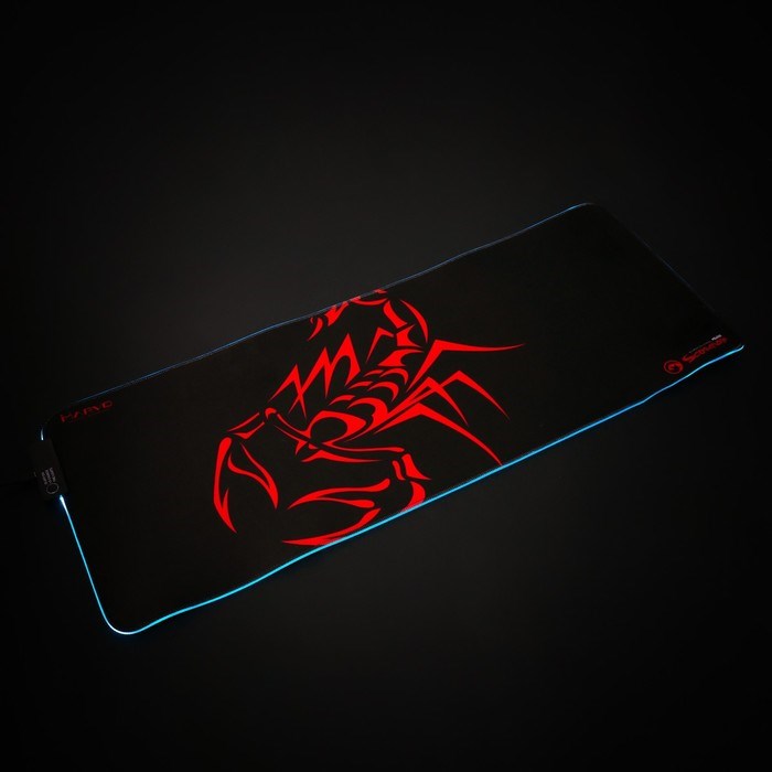 Коврик для мыши MARVO MG010, игровой, 800x305x4 мм, подсветка, чёрный - фото 51372619 Коврик для мыши MARVO MG010, игровой, 800x305x4 мм, подсветка, чёрный - фото 51372619