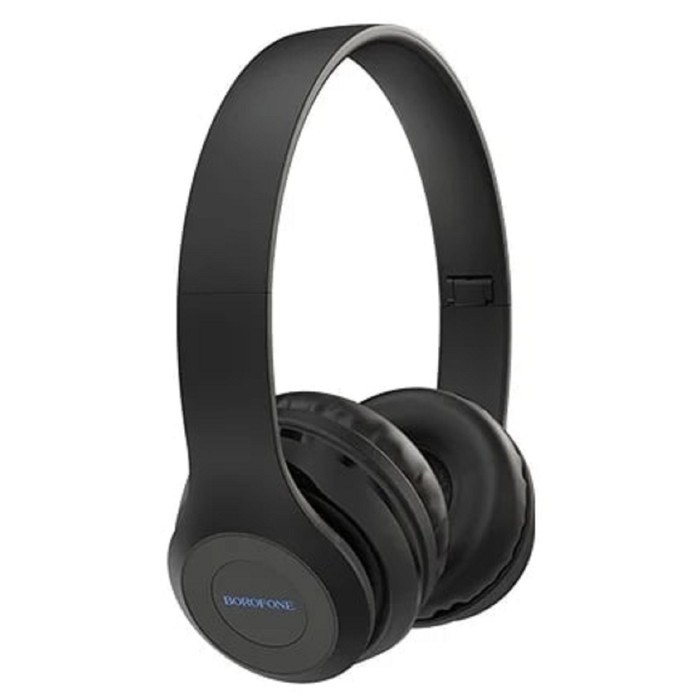Наушники беспроводные, накладные, Borofone BO4 Charming rhyme, Bluetooth 5.0, с микрофоном, AUX, 200 мАч, чёрные - фото 51372796 Наушники беспроводные, накладные, Borofone BO4 Charming rhyme, Bluetooth 5.0, с микрофоном, AUX, 200 мАч, чёрные - фото 51372796