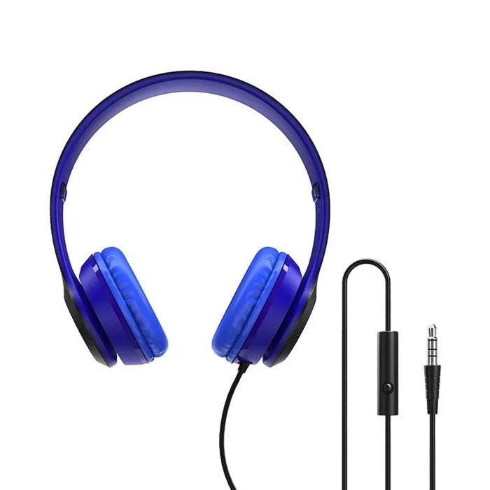 Наушники Borofone BO5 Star sound, накладные, микрофон, Jack 3.5 мм, кабель 1.2 м, синие - фото 51372832 Наушники Borofone BO5 Star sound, накладные, микрофон, Jack 3.5 мм, кабель 1.2 м, синие - фото 51372832