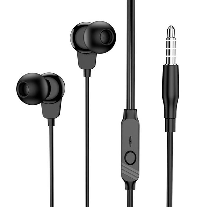 Наушники Borofone BM64 Goalant, вакуумные, микрофон, Jack 3.5 мм, кабель 1.2 м, чёрные - фото 51372865 Наушники Borofone BM64 Goalant, вакуумные, микрофон, Jack 3.5 мм, кабель 1.2 м, чёрные - фото 51372865