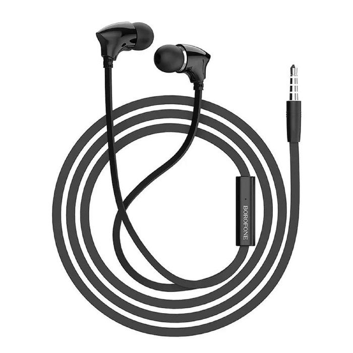 Наушники Borofone BM26 Rhythm, вакуумные, микрофон, Jack 3.5 мм, кабель 1.2 м, чёрные - фото 51372899 Наушники Borofone BM26 Rhythm, вакуумные, микрофон, Jack 3.5 мм, кабель 1.2 м, чёрные - фото 51372899