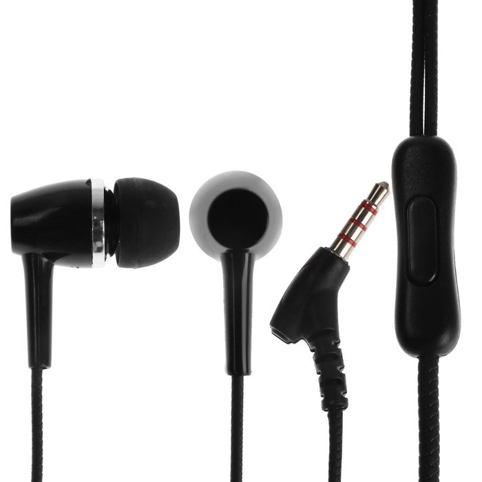 Наушники Red Line Stereo Headset SP08, вакуумные, микрофон, проводные, 1.2 м, черные - фото 51372965 Наушники Red Line Stereo Headset SP08, вакуумные, микрофон, проводные, 1.2 м, черные - фото 51372965