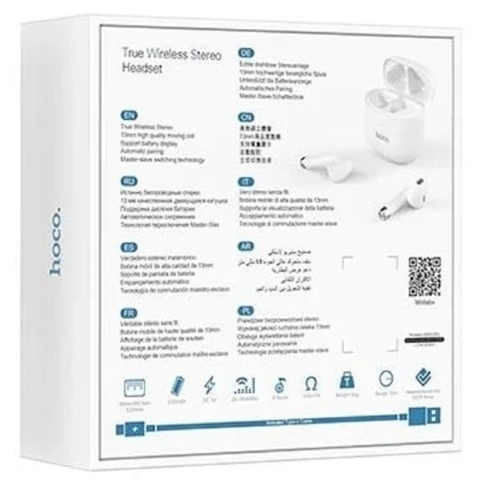 Наушники беспроводные Hoco ES56, TWS, вкладыши, Bluetooth 5.1, 30/320 мАч, белые - фото 51372999 Наушники беспроводные Hoco ES56, TWS, вкладыши, Bluetooth 5.1, 30/320 мАч, белые - фото 51372999