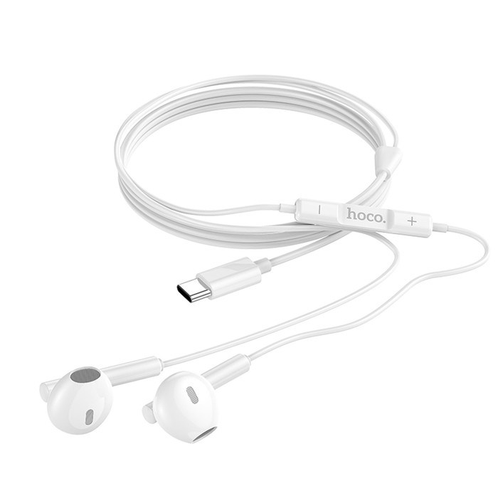 Наушники Hoco M65, проводные, вкладыши, микрофон, Type-C, 1.2 м, белые - фото 51373203 Наушники Hoco M65, проводные, вкладыши, микрофон, Type-C, 1.2 м, белые - фото 51373203
