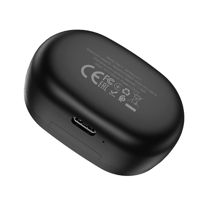 Наушники беспроводные Hoco E11, TWS, вакуумные, Bluetooth 5.1, 40/300 мАч, шумоподавление, чёрные - фото 51373255 Наушники беспроводные Hoco E11, TWS, вакуумные, Bluetooth 5.1, 40/300 мАч, шумоподавление, чёрные - фото 51373255