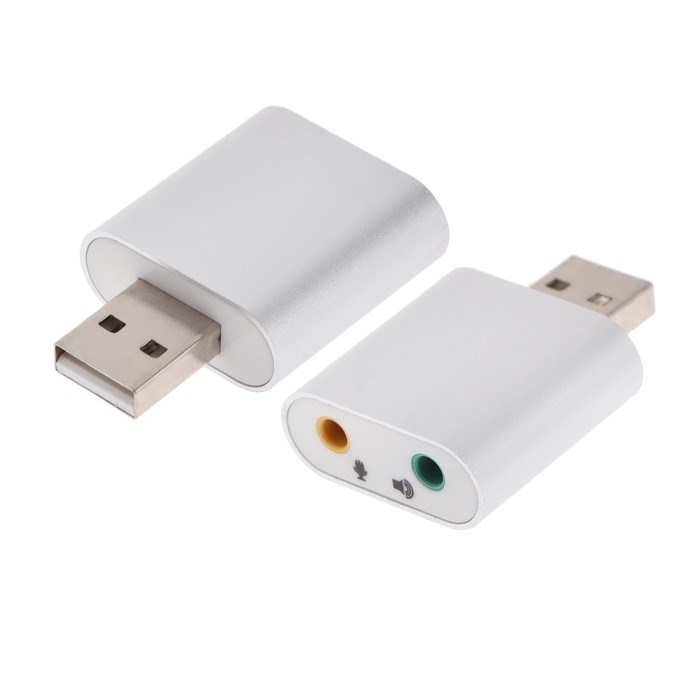 Внешняя звуковая карта Luazon, USB, разъемы Jack: наушники и микрофон, серая - фото 51373259 Внешняя звуковая карта Luazon, USB, разъемы Jack: наушники и микрофон, серая - фото 51373259